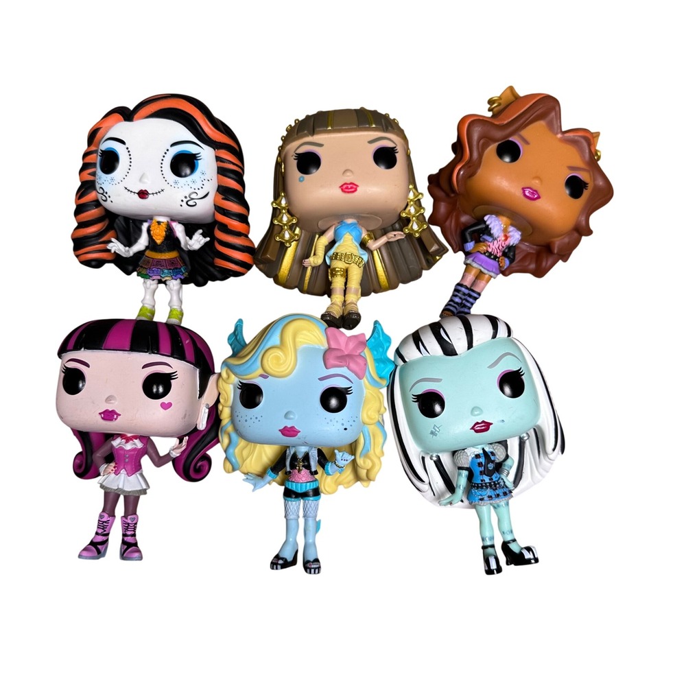 Funko Pop Monster High Lot 6 Figures Draculaura Frankie Clawdeen Cleo Lagoona